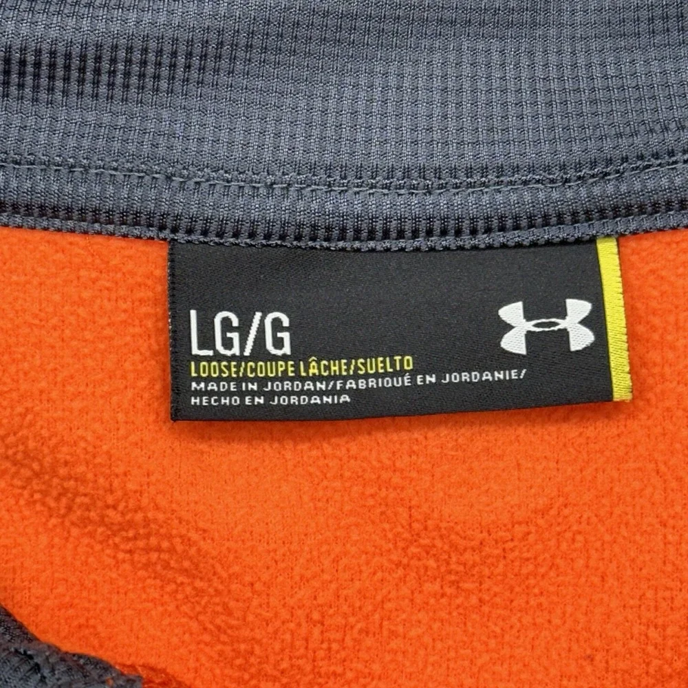 Under Armour 1286334 Mens Large 1/4 Zip Clemson Tigers L/S Fleece Pullover